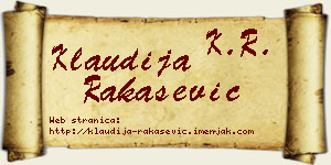 Klaudija Rakašević vizit kartica